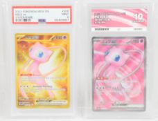 Two Pokémon 'Mew' EX Scarlet & Violet 151 Secret Rare 195/165 and Hyper Rare 205/165 trading