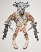 Antony Micallef (b.1975) signed printer's proof lithograph from the Curwen Studio 'Mythic Weapon,