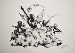 Antony Micallef (b1975) signed limited edition 104/500 print 'Judgement Day', with Pictures on Walls