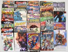 Thirty eight graphic novels by DC Comics to include Superman, Harley Quinn, Teen Titans, Justice