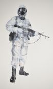 Antony Micallef (b.1975) signed limited edition 274/400 print 'Peace Keeper', framed and glazed,