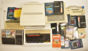 Retro home computing equipment comprising BBC Master Series Micro Computer, floppy disc drive,