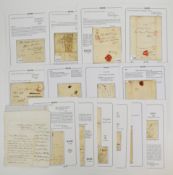 Bath postal history, well written up collection of 16thC, 17thC and 18thC pre stamp covers to and