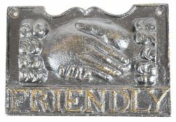 The Edinburgh Friendly Insurance Against Loss By Fire cast iron firemark (W7D) issued circa 1810-