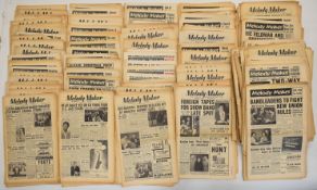 [Jazz, Rock and Dance Memorabilia] Melody Maker the music newspaper magazine, approximately three