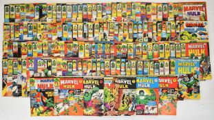 One hundred and fifty issues of The Mighty World of Marvel featuring The Incredible Hulk, Marvel