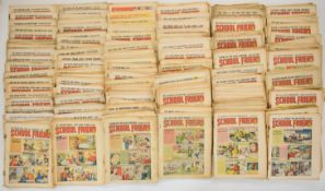 Over three hundred issues of School Friend comic, mostly dating to the 1950's, The Amalgamated Press