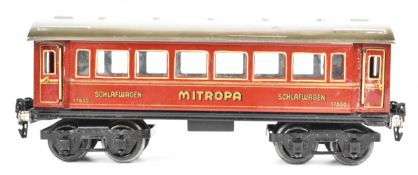 Marklin 0 gauge model railway Mitropa Schlafwagen / sleeper car, 17530, in Marklin marked box, made