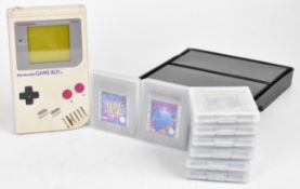 Nintendo Game Boy handheld games console with nine games comprising Super Mario Land, Lemmings,