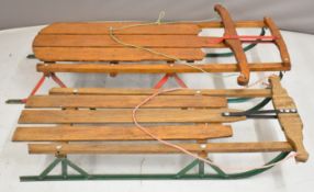 Two vintage sledges