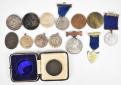 Vintage commemorative medals and awards including Southwestern Master Bakers Assoc awarded to J.