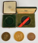 Charles, Prince of Wales gilt Investiture medal 1969, diameter 57mm, and George Bunyard 1841-1919