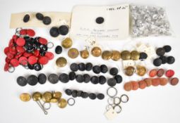Collection of vintage GPO Royal Mail buttons in variety sizes and of materials such as plastic,