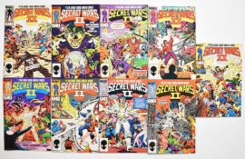 Secret Wars II by Marvel (1985) comprising a complete set of comics, issues #1-9.