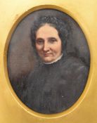 Attributed to William Arthur Breakspeare (1856-1914) oil on board portrait of a woman, 14 x 11cm, in