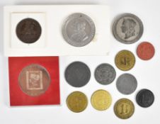 [Postal History] 18th century London Holborn copper halfpenny token C. Ibberson inscribed 'Mail &