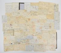 Postal history a collection of over eighty free frank fronts from 1820s and 1830s, good range of