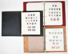 Stamps and first day covers in three albums including 1d black on front (three and a half margins,