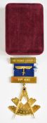 Masonic Lodge Osiris 9ct gold medallion jewel, engraved on reverse A. Rustat Hemsted 1929-30,