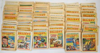 Approximately two hundred issues of Valiant comic by IPC Magazines Ltd.