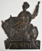 The London Assurance Co copper firemark, first copper issue (W9H), H21.5cm