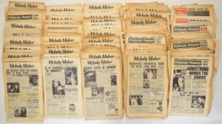 [Jazz, Rock and Dance Memorabilia] Melody Maker the music newspaper magazine, approximately three