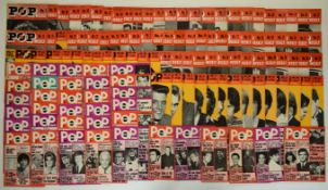 [Sixties Music Memorabilia] Pop Weekly a collection of approximately one hundred and thirty issues