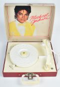 Michael Jackson portable record player/turntable by Vanity Fair.