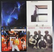 Fifty six Rock / Prog Rock / Pop / Soul etc LPs including two Queen, three Dire Straits,
