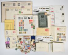 GB and world stamps and covers in various albums including group of three Midland Railway London