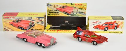 Dinky Toys Gerry Anderson related diecast model cars comprising Lady Penelope's FAB 1 100 and