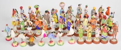 Approximately fifty two Indian Golu / Kolu, Bommala Koluvu or Gombe Habba terracotta / pottery