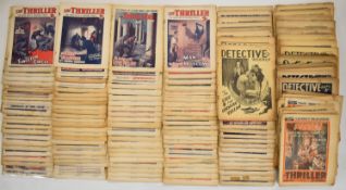 Approximately two hundred issues of Detective Weekly and The Thriller by The Amalgamated Press Ltd