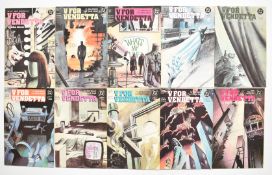 V for Vendetta comics by DC (1988/89), comprising issues #1-10 complete, Alan Moore and David