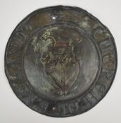 The Church of England Life and Fire Assurance Trust and Annuity Institution copper firemark (W91B)