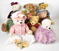 Ten artist Teddy bears to include Robin Rive, Gund, Charlie Bears, LJ Bears and Bartons Creek,