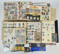 World collection of stamps in seven albums, wide range of countries, and a small selection of GB