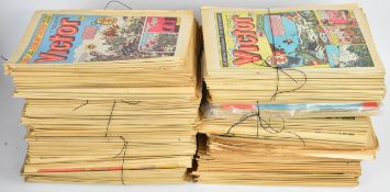 Over three hundred The Victor comics by DC Thompson Publishing, including consecutive runs 1983-1986