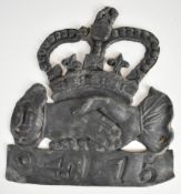 The Hand in Hand Fire Office lead firemark (W2B) issued circa 1798, H22cm