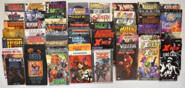 Sixty graphic novels by Marvel Comics to include Cable & Deadpool, Ultimate Avengers, Secret Wars,