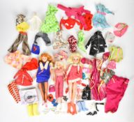 Three vintage fashion dolls comprising Sindy, Skipper and Dollikins, together with a collection of