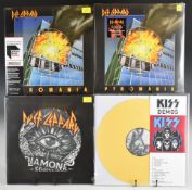 Twenty Hard Rock / Heavy Metal LPs. Kiss Demos one of only 150 released on yellow vinyl, three Def