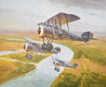 Kenneth McDonough (1921-2002, Guild of Aviation Artists member and Airfix illustrator) oil on canvas