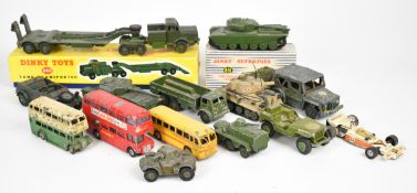 A collection of mostly Dinky diecast model military vehicles to include Centurion Tank 651 and