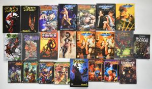 Twenty three graphic novels by Image, Boom, Udon and similar comprising titles Spawn, Warhammer 40K,