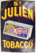 Ogden's St Julien vintage enamel tobacco advertising sign 'Exquisite, Cool and Fragrant', 91 x 61cm