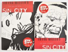 Two Frank Miller signed Sin City graphic novels comprising The Hard Goodbye and The Big Fat Kill.