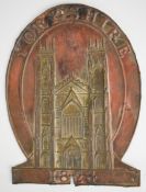 Yorkshire Fire and Life Insurance Co copper firemark (W77B), H24cm