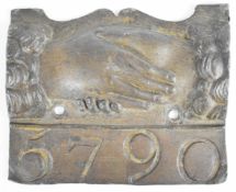 The Edinburgh Friendly Insurance Against Loss By Fire cast iron firemark (W7C) issued circa 1790,