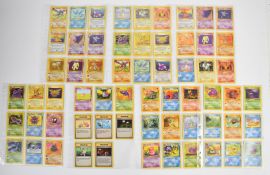 Pokémon TCG - Complete Fossil set by Wizards of the Coast, 1999, comprising all 62 cards including